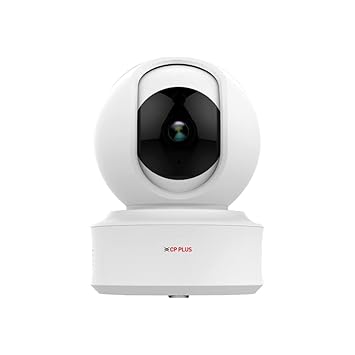 CP Plus 3MP Full HD Smart Security Camera | 360? View | Two Way Talk | Cloud Monitor | Motion Detect | Night Vision | SD Card Support | Supports Alexa & Ok Google | 15 Mtr, White- CP-E31A