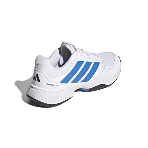 adidas Mens Gamecourt 3 All Court Sneakers Shoes - White - Image 8