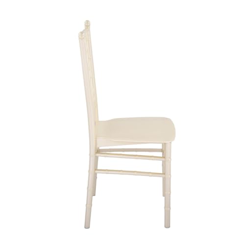 Image of Nilkamal Glam Plastic Chair | Set of 2 | Royal Look with Balanced Posture Support | for Living Room, Dining Room, Garden, Cafes, Balconies, Weddings & Events | Steel Pearl White