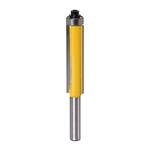 ouying1418 8MM Shank Lengthened Flush Trim Router Bit w/Bearing for Wood Milling Cutter