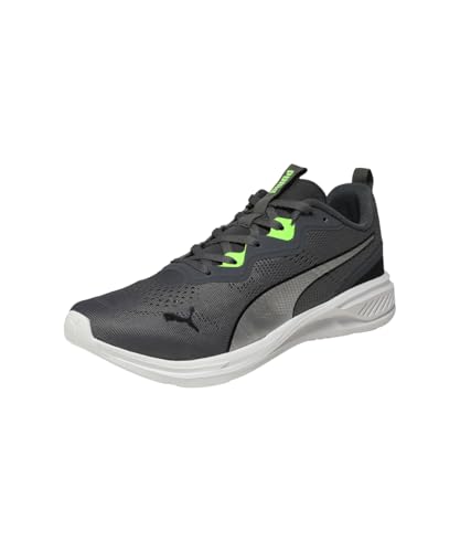 Puma, Men, Scorch Whizz FusionComfort, Cool Dark Gray-Black-Green Glare, Running Shoe, 8UK, (31250403)