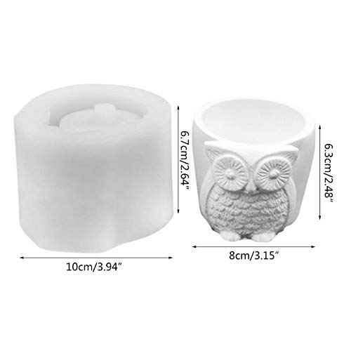Owl Silicone Concrete Flower Pots Molds,Silicone Planter Molds Succulent Plant Flowerpot Molds Cement Clay Moulds Handmade Home Graden Decor (Big) #TOP1