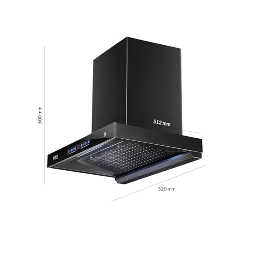 Image of IVAS Chimney T shape Zyara 60 cm|Max Suction 1500 M3 /hr | Touch+ Motion sensor 3 control | 12 Year warranty on motor and 2 years warranty on product