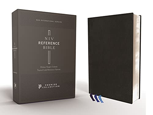 Niv, reference bible, deluxe single-column, premium goa…