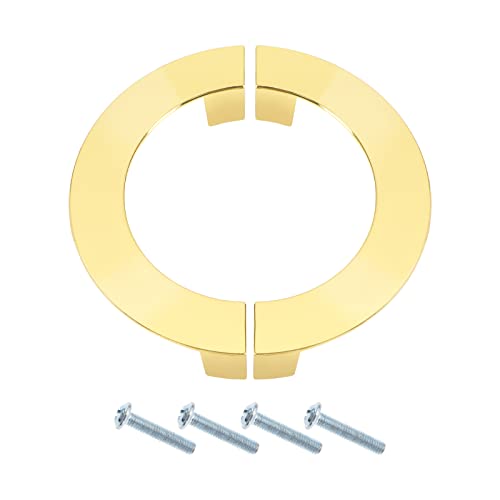 ECSiNG 2Pcs Semicircle Handle Modern Cabinet Hardware Handles Drawer Handles Replacement Zinc Alloy Closet Handles Accessories for Home Furniture Bedroom Kitchen Gold 112mm