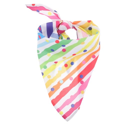 OUNONA ペット三角タオル ペットのおやつ 小型犬お誕生日おめでとう 大型犬用首輪 ゴールドドッグチェーン 犬クール 繁殖 用品 犬の誕生日 三角バンダナ 子犬のバンダナ ポリエステル