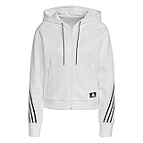  adidas Damen W FI 3S FZ HD Kapuzenschiene oben, White/Black, M