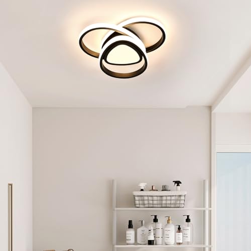Tealight Lampadario Soggiorno, Plafoniera Led Soffitto 36W 4050lm, Lampada da Soffitto LED Moderna per Soggiorno Cucina Bagno Camera da Letto Corridoio, Luce Calda 3000K, Diametro 30cm