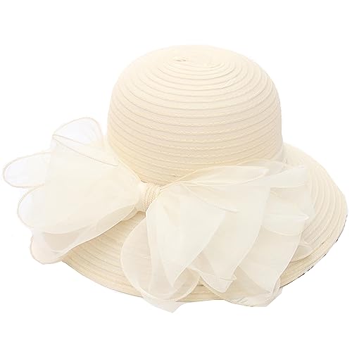 Sombrero Derby para Mujer con Lazo y Organza miniatura 2