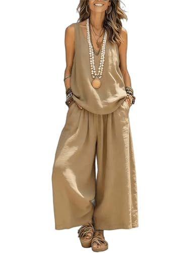 Conjunto de verano mujer en lino para vacaciones y looks casuales