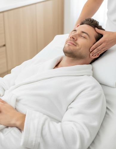 Image of NY Threads Mens Hooded Robe - Plush Long Bathrobes for Men