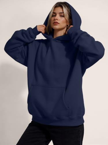 Image of Trendy Queen Women Oversized Hoodies Fall Outfits | Gentle Skin Feel, Aesthetic Drop Shoulder, Large Kangaroo Pocket, Seamless Daily Outfit Match