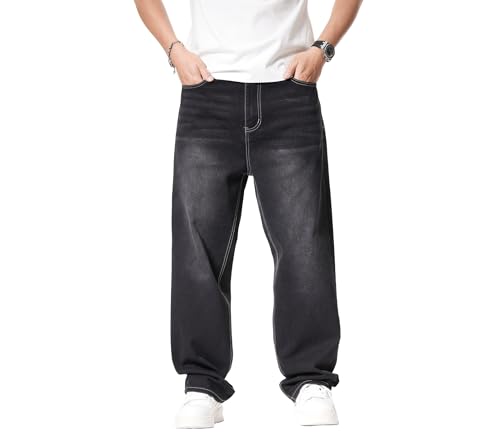Men's Baggy Jeans 90s Style Loose Fit Denim Pants Casual StreetJeans for Men Comfortable Stretch for Everyday Wear