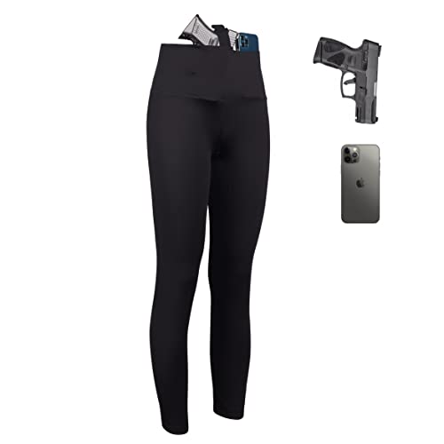 Lilcreek Women's Concealed Carry Leggings Holster,Undercover Concealment Yoga Pants,CCW Clothing Universal Gun Holster