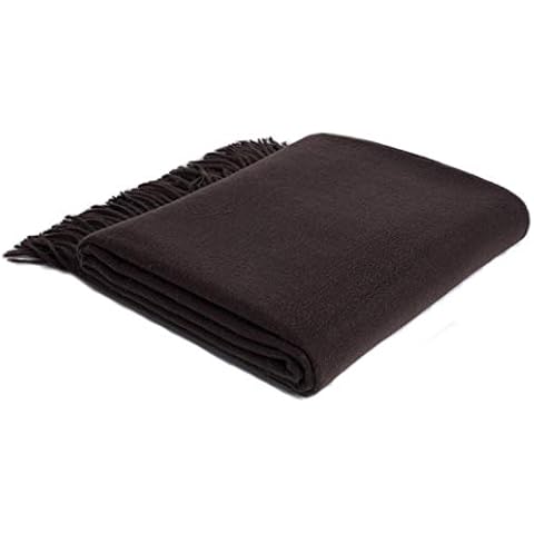 JENNIE LIU Home Luxurious Soft 100% Cashmere Throw Blanket (Chocolate) Cover