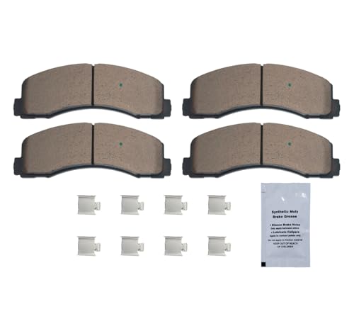 Image of HUSCH Front Ceramic Brake Pads Kit Fit For Ford Expedition 2010-2021 | For Ford F-150 2010-2020, For Lincoln Navigator 2010-2021