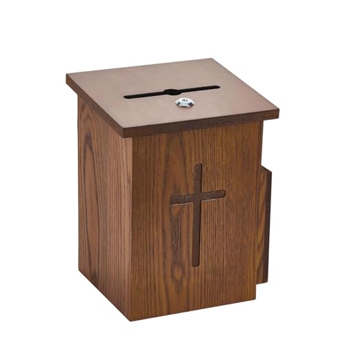de de iglesia – Montada en la pared, de donación de iglesia con cerradura – para recaudación de fondos, eventos de culto de caridad, congregación, servicio religioso