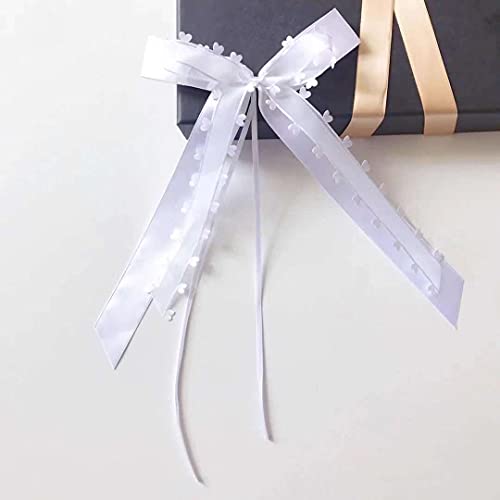 Autoschmuck Hochzeit, Gearwoo 50 Stück Organza Herzen Schleifen Hochzeit Deko Vintage Antennenschleifen Autoschleifen Set für Auto Hochzeit Deko Tischdeko Zimmerdeko Cover