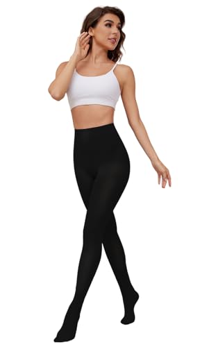 Image of Women's Tights 80D Ultra Soft Semi Opaque High Waist Pantyhose | Super soft microfiber women's tights are skin-friendly, breathable, stretchy, durable, well-fitted and stay in place