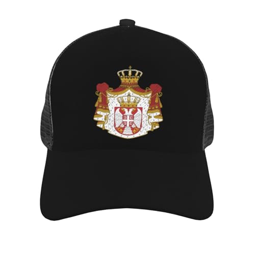 Coat of Arms Serbian Mesh Baseball Cap - Classic Adjustable Peak Cap, Trucker Hat for Men & Women2
