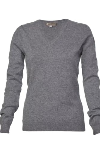 Image of Cashmere Boutique Women's Pure Cashmere Slim Fit V-Neck Pullover Sweater