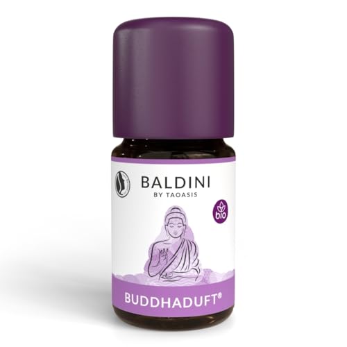 Baldini Buddhaduft – Naturduftmischung mit 100 % naturreinen ätherischen Ölen – entspannend & harmonisierend – Duftkomposition aus Benzoe, Sandelholz, Tonka u. a. – 5 ml