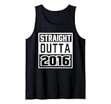 straight outta 2016 compleanno 2016 nato 2016 vintage canotta