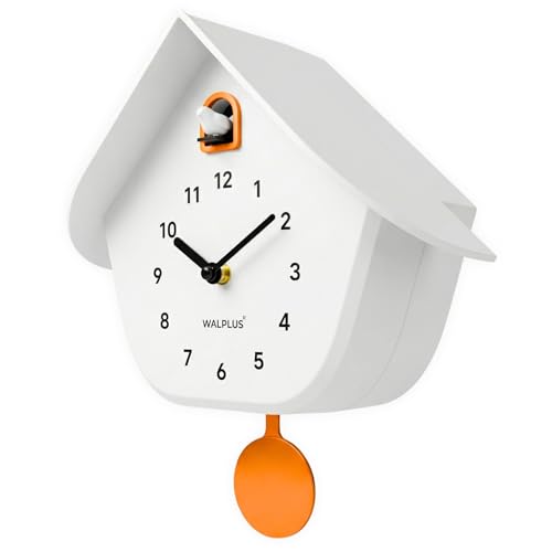 WALPLUS Modern White Matte Cuckoo Clock image