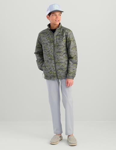 HUK Boys' Scale Jacket, DWR Performance Quilted Fishing Coat for Kids2