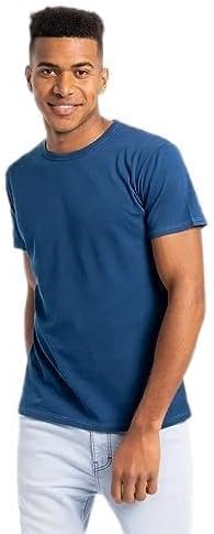 ayaecofashion AYA | Men's Organic Pima Cotton T-Shirt | Natural Blue M
