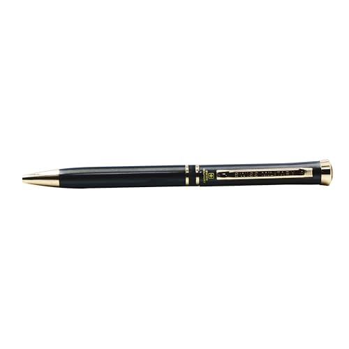 Image of SWISS MILITARY INNOVA Smooth Writing Metal Body Ball Pen with 0.7mm NSTC Blue Poly Jotter Refill, 2000-2200m Writing Length, Best Gift Men & Women, Professional, Executive Office- Body Gun Metal