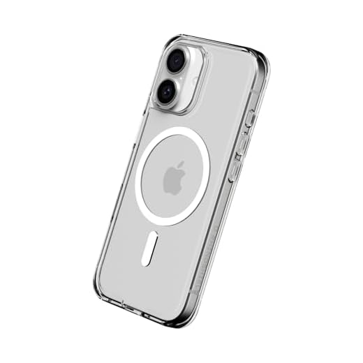 RhinoShield Coque Compatible MagSafe[iPhone 17] | Clear, Anti-jaunissement, Haute Transparence, Force magnétique supérieure, dépasse Les Normes Militaires de Protection - Transparent