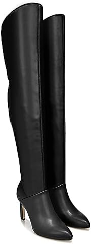 Callie Black Leather Franco Sarto Knee High Boots | Image 2