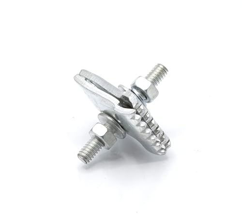 THE CIMPLE CO I-Beam Ground Clamps with Fasteners for Grounding Wire - Ground Wire Connectors for Trailers, TV Antennas, Satellite, Cable TV - Galvanized Steel Bonding Connectors - 10 Pack