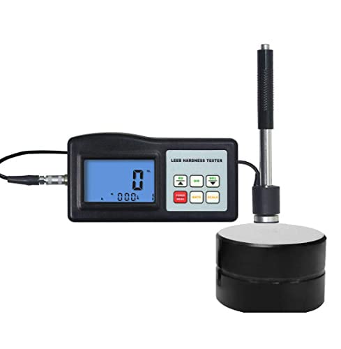 Handheld Leeb Hardness Tester Meter Durometer with Split Sensor LCD Display Measuring Range 200 to 900(HLD) with Hardness Block