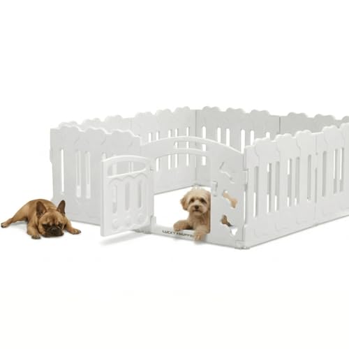 Lucky Muffin Harbor Dog Playpen with Door, 8-Panel,...