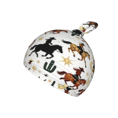 Image of Lcokin Vintage Western Baby Stuff Swaddle Blanket with Hat, Newborn Receiving Blanket Set