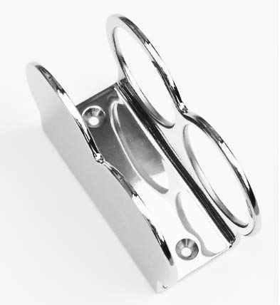 Marine Grade Stainless Double Ring Cup Drink Holder - with Steel Base