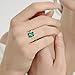 Yaresul 3.5ct Women's Green Emerald Ring for Women 14K Gold Plated 925 Sterling Silver Emerald Engagement Ring for Women May Birthstone Rings Paved Cubic Zirconia Wedding Rings Size 8