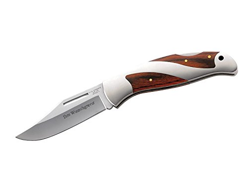 Herbertz Gürtelmesser Mit Gravur – AISI 420 Stahl, Pakkaholz-Griff, 21.9 Cm, Inkl. Lederscheide
