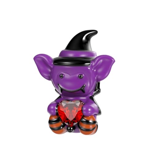Image of GNOCE Witch Cauldron Pendant Charm,S925 Sterling Silver with Ruby Gemstones Dangle Charms Bead For Bracelets /Necklace Jewelry Gift For Women Girls Wife Daughter