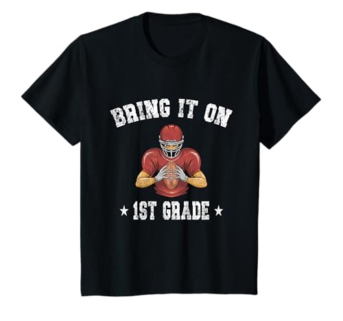 Back To School Football Player Bring It On 1st Grade T-Shirt