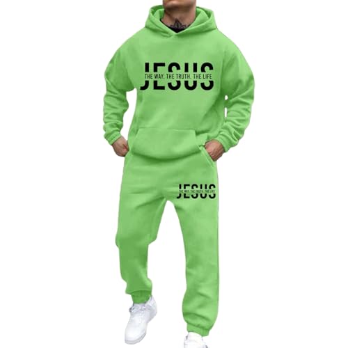 Survêtement homme 2 pièces avec sweat à capuche imprimé et pantalon de jogging décontracté