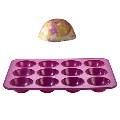 Verstärkte Silikon Muffinblech für 12 Halbkugel Pfanne