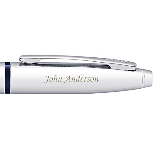 Cross Pen Set | Engraved/Personalized Cross Calais Ballpoint And Rollerball Double Pen Gift Set With Case - Blue. Engraved Gift For Man Or Women, With Your Custom Name Or Message #TOP4