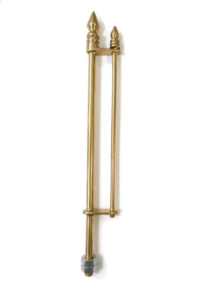 Universal Double Plain Flag Rod for Willy, Gypsy, Bolero, Thar, Brass Finish-image-2