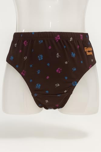 Image of Women's Cotton Hipster Innerwear Floral Printed Panties Assorted Briefs with Elastic Inner Wear Multicolor, Combo Set Pack of 5