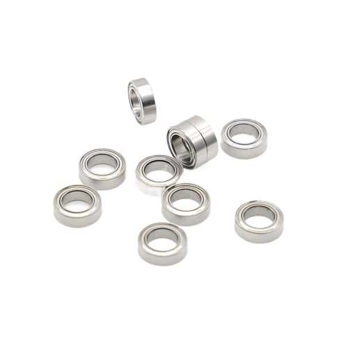 SRMVRNKNNK 10個 5x10x3 mm ベアリング SMR105ZZW3 ABEC-7 ステンレススチール ボールベアリング ミニチュア MR105ZZ
