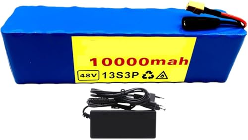 Batteria Ebike 48V 10Ah Bicicletta Elettrica Incorporata Batteria Al Litio BMS Bici Elettrica Pieghevole 48V Impermeabile PVC Per Motore Bici 1000W 800W 500W 350W 200W 48V 10AH,T