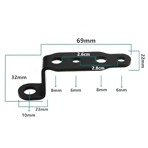 Support de phare de moto multi-usages platine feu arriere inox - 7